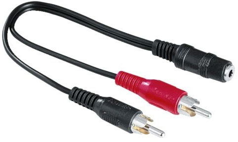 Перехідник Audio Jack  F -> 2 x RCA M 0.4 м.