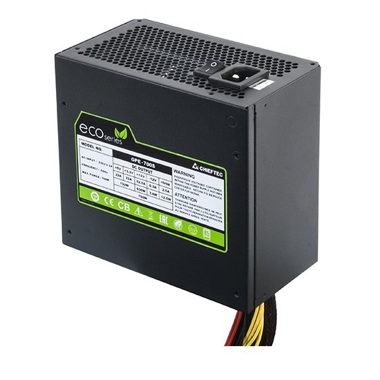 БЖ 700W Chieftec ECO GPE-700S, 120 mm, 85%, Retail (GPE-700S) на малюнкі №3