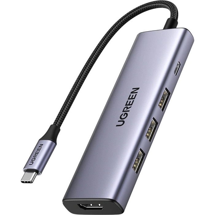 Док-станція USB3.0 Type-C -- HDMI 4K30Hz/3xUSB-А 3.0/Type-C/PD 100W 5-in-1 CM511 Ugreen (15596) на малюнкі №1