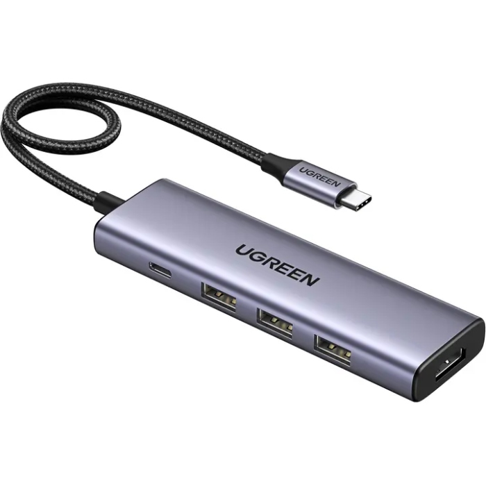 Док-станція USB3.0 Type-C -- HDMI 4K30Hz/3xUSB-А 3.0/Type-C/PD 100W 5-in-1 CM511 Ugreen (15596) на малюнкі №2