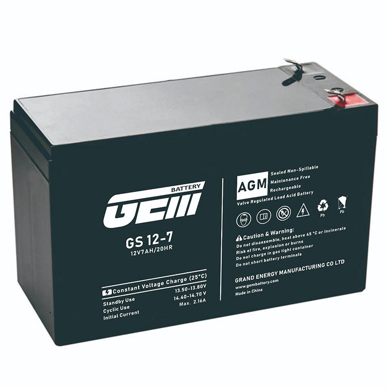 Акумуляторна батарея GEM Battery 12V-7.0Ah, AGM, F1/F2 (GS 12-7) на малюнкі №1