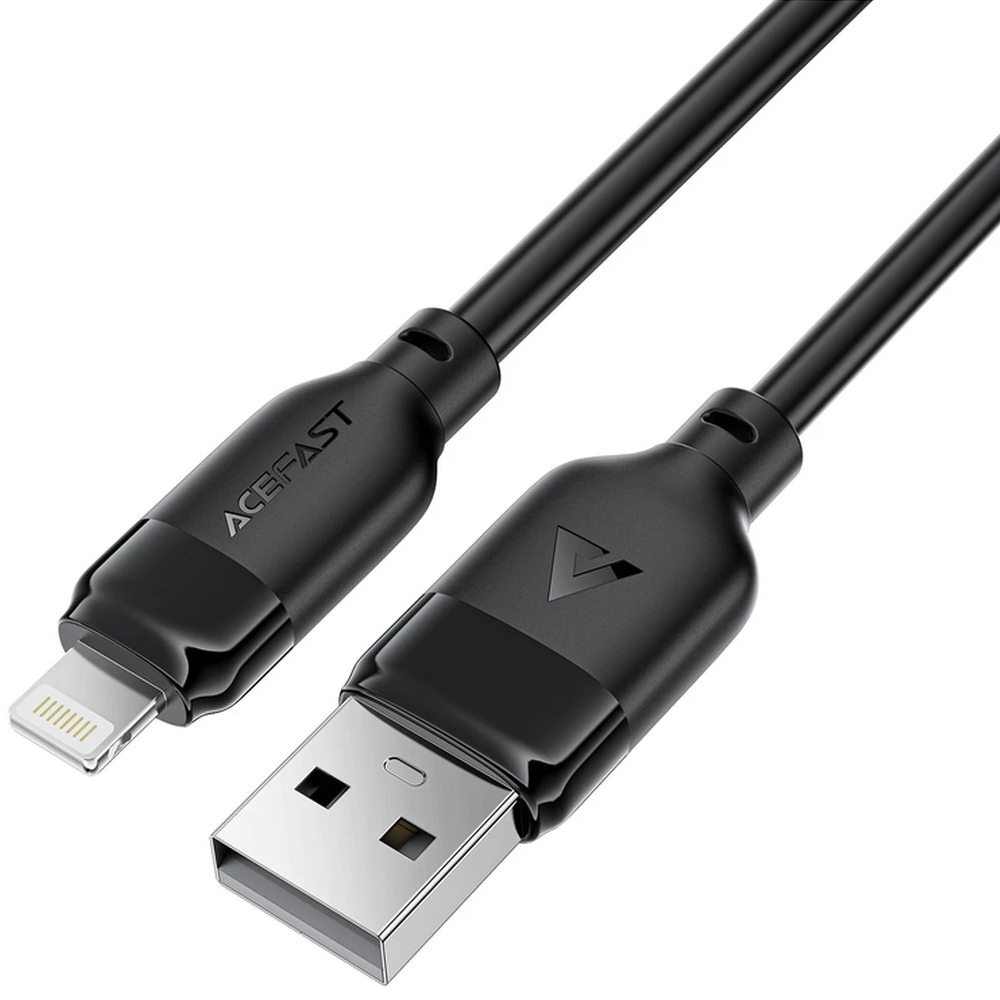 Кабель USB 2.0 AM-Lightning M, 2.0м, чорний, TPU C16-06 Acefast (6974316286271) на малюнкі №2