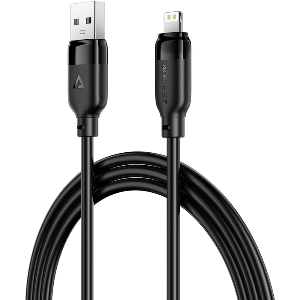 Кабель USB 2.0 AM-Lightning M, 2.0м, чорний, TPU C16-06 Acefast (6974316286271) на малюнкі №3