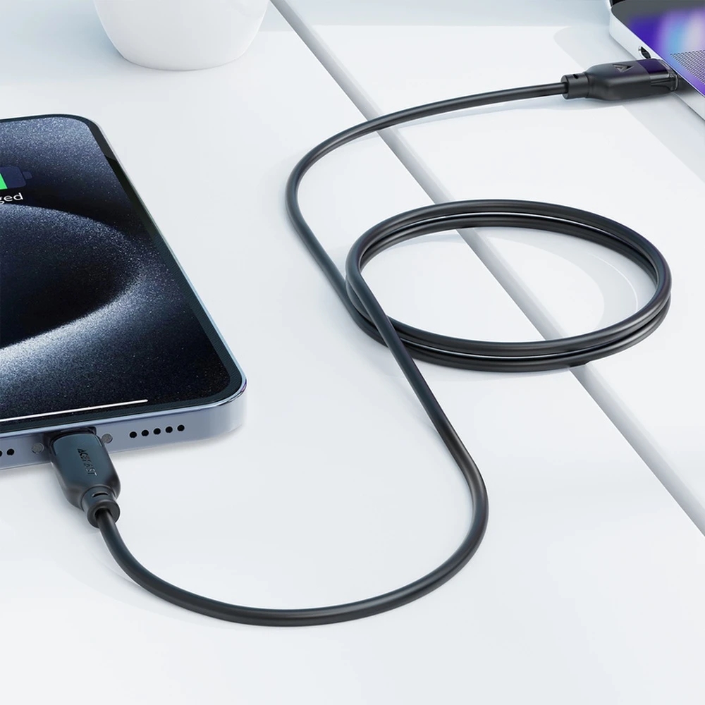 Кабель USB 2.0 AM-Lightning M, 2.0м, чорний, TPU C16-06 Acefast (6974316286271) на малюнкі №5
