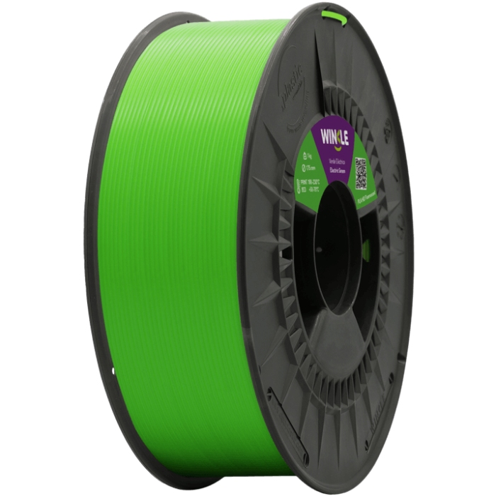 Пластик (Filament) WINKLE PLA HD 1кг, 1.75мм, флуоресцентний, електрично-зелений (PLD01000175VERELEWNK) Зелений на малюнкі №1