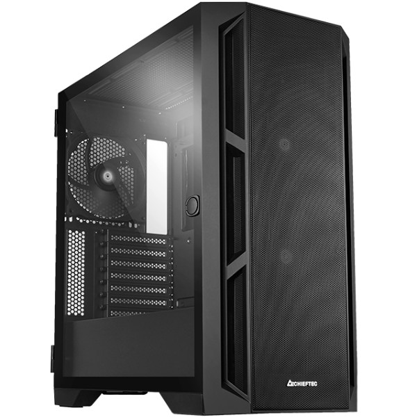 Корпус Chieftec APEX AIR 3x140mm, USB-C, E-ATX, без БЖ, Black (GA-01B-M-OP) Чорний на малюнкі №1