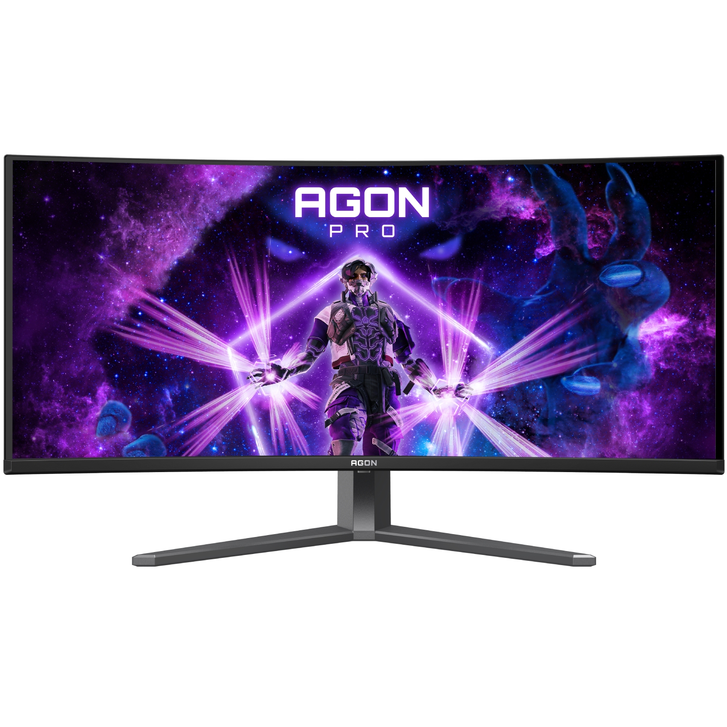 TFT 34 AOC AG346UCD, QD-OLED, UWQHD, 175Гц, 0,03мс, вигнутий, HDMIx2, DP, USB-hub, HAS, чорно-сірий (AG346UCD) чорний з сірим на малюнкі №1