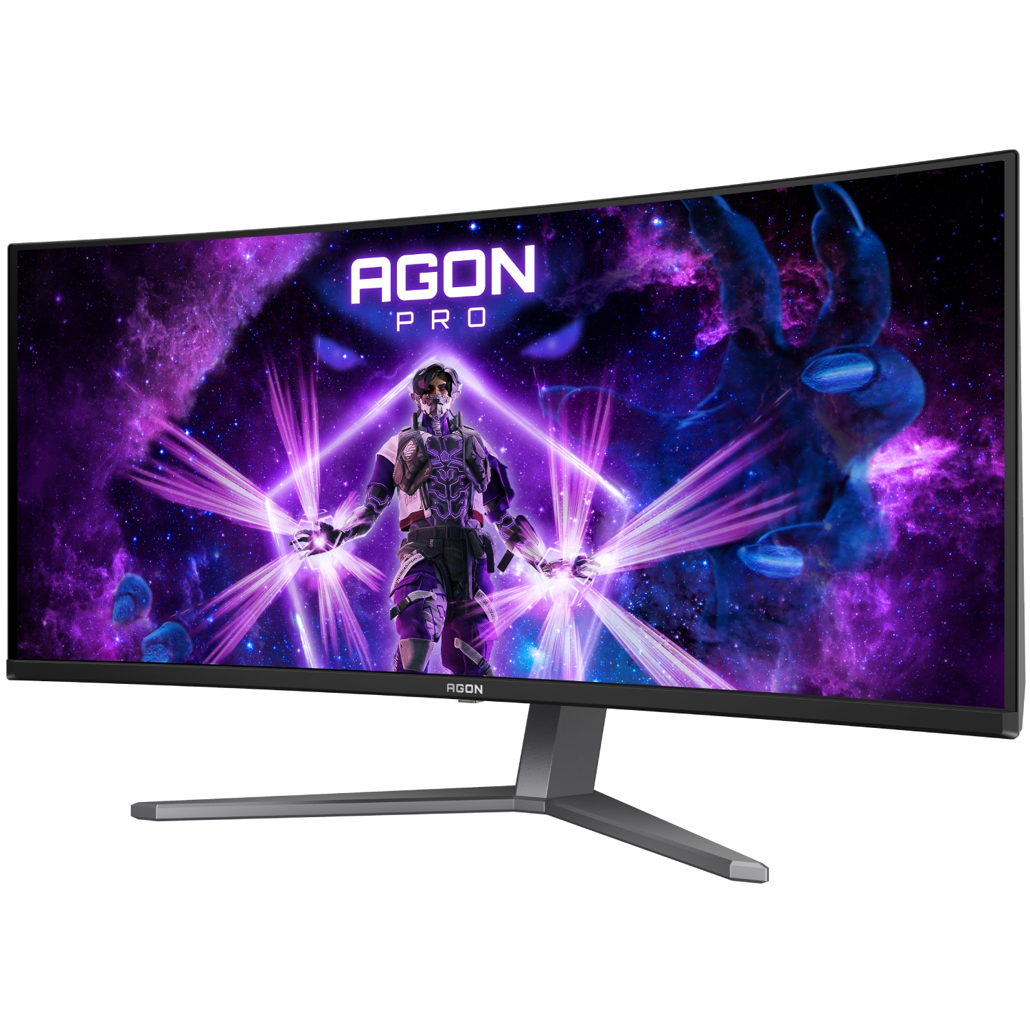 TFT 34 AOC AG346UCD, QD-OLED, UWQHD, 175Гц, 0,03мс, вигнутий, HDMIx2, DP, USB-hub, HAS, чорно-сірий (AG346UCD) чорний з сірим на малюнкі №3