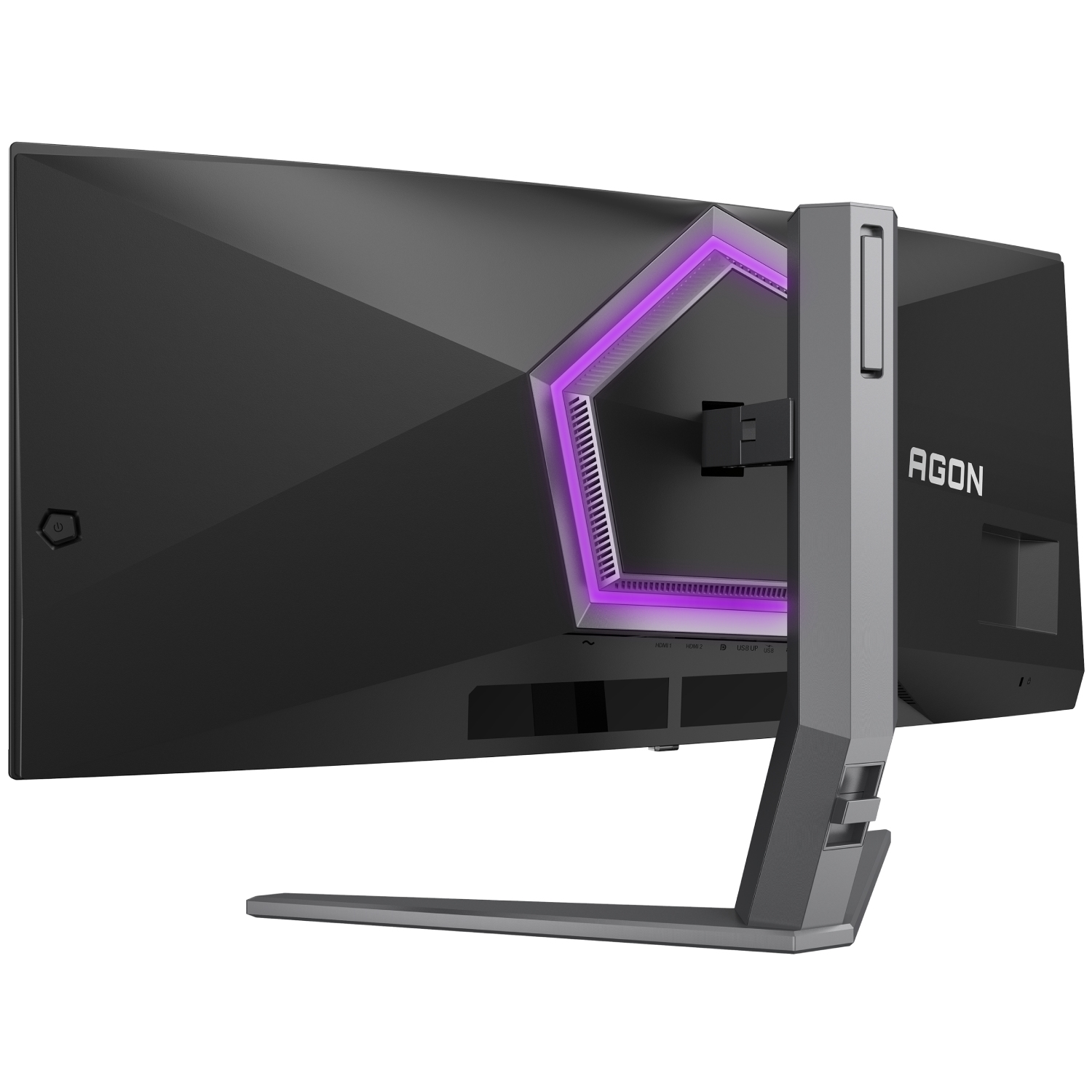 TFT 34 AOC AG346UCD, QD-OLED, UWQHD, 175Гц, 0,03мс, вигнутий, HDMIx2, DP, USB-hub, HAS, чорно-сірий (AG346UCD) чорний з сірим на малюнкі №6