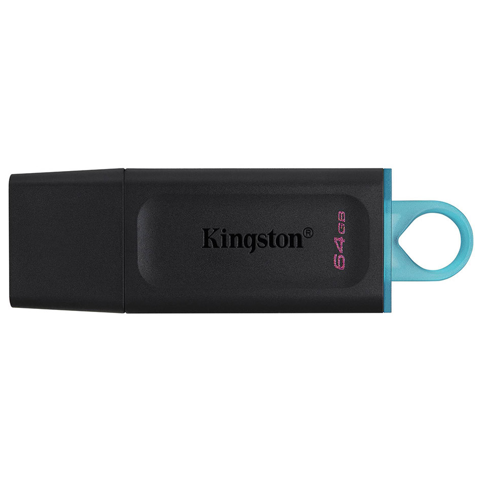 USB Flash Kingston 64GB USB 3.2 Gen1 DataTraveler Exodia, Black/Teal, Retail (DTX/64GB#) Чорний на малюнкі №1