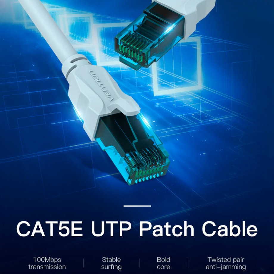 Патчкорд UTP Cat.5e ( 2.0м синій ), Vention (VAP-A10-S200) Сірий на малюнкі №4