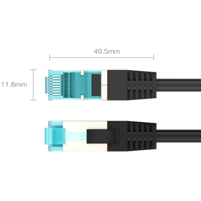 Патчкорд FTP Cat.5e ( 1.5м ), Vention (VAP-B05-B150) Чорний на малюнкі №5