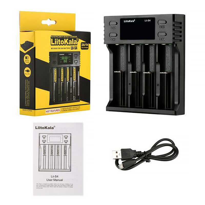 Зарядний пристрій LiitoKala Lii-S4, 4x(Lion/LiFePO4/NiMH/NiCd), Auto Polarity, Display (Lii-S4) на малюнкі №9