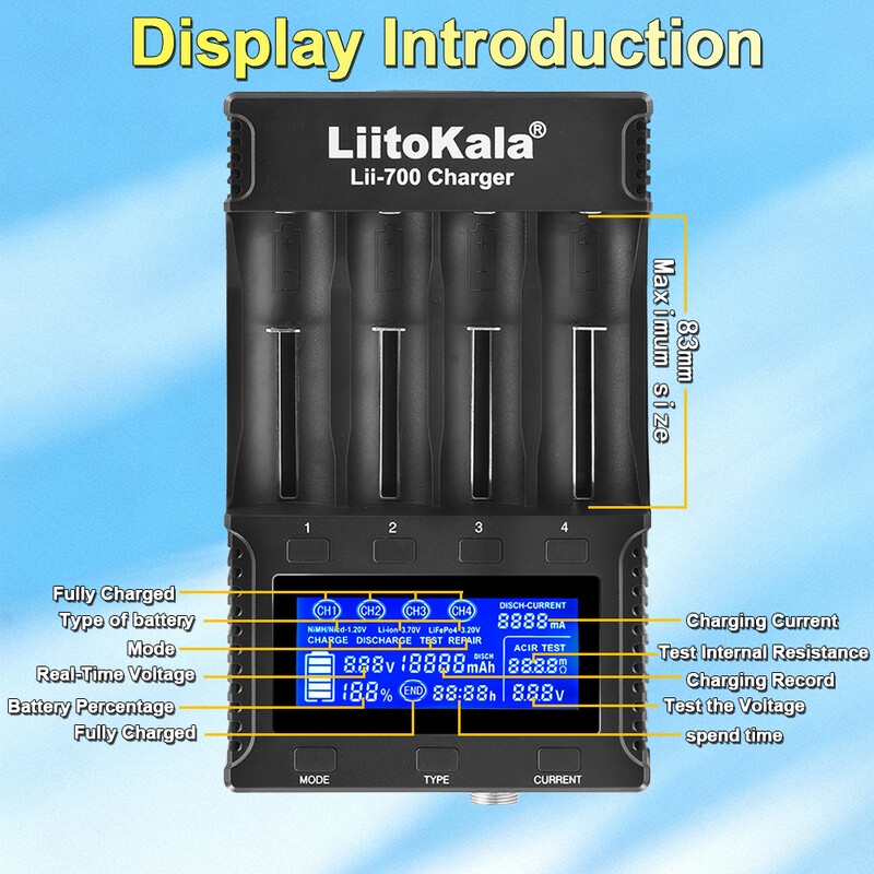Зарядний пристрій LiitoKala (Lii-700) на малюнкі №5
