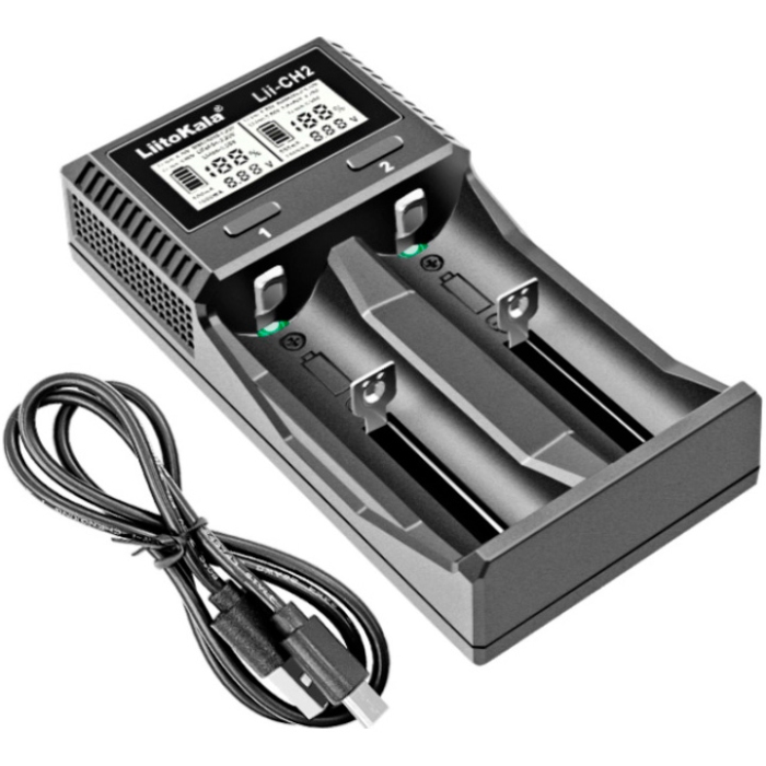 Зарядний пристрій LiitoKala Lii-CH2, 18650, 26650, 21700, АА, ААА Li-ion (1.5V), LiFePO4, NiMH акум (Lii-CH2) на малюнкі №5