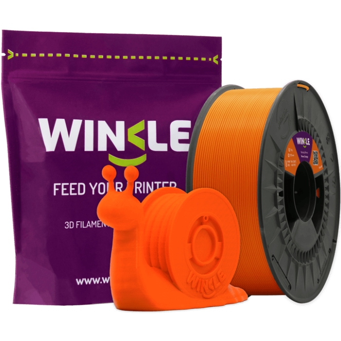 Пластик (Filament) WINKLE PLA HD 1кг, 1.75мм (PHD01000175NARNEMWNK) помаранчевий на малюнкі №2