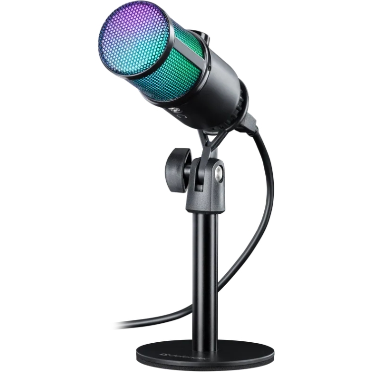 Ігровий стрім мікрофон Defender Glow GMC 400 USB, RGB, 1.3 м (64640) Чорний на малюнкі №1
