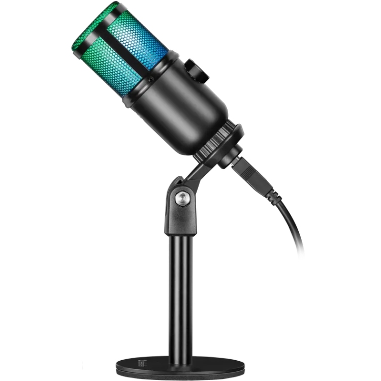 Ігровий стрім мікрофон Defender Glow GMC 400 USB, RGB, 1.3 м (64640) Чорний на малюнкі №2