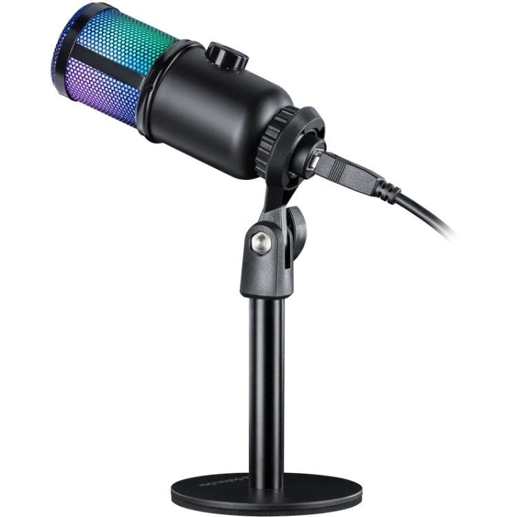 Ігровий стрім мікрофон Defender Glow GMC 400 USB, RGB, 1.3 м (64640) Чорний на малюнкі №3