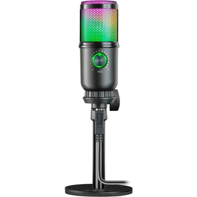 Ігровий стрім мікрофон Defender Glow GMC 400 USB, RGB, 1.3 м (64640) Чорний на малюнкі №6