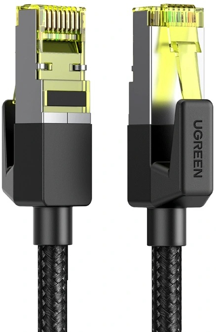 Патч-корд Ugreen CAT 7 F/FTP, 10.0м, AWG 30 (30791) Чорний на малюнкі №1