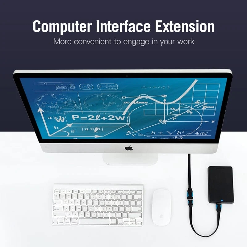 Кабель продовжувач USB 3.0 AM-AF, 1.5м, Flat design, Nickel Plating PVC, Vention (VAS-A13-B150) Чорний на малюнкі №3