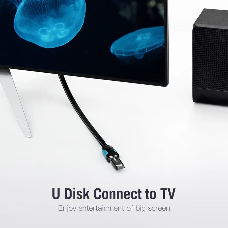 Кабель продовжувач USB 3.0 AM-AF, 1.5м, Flat design, Nickel Plating PVC, Vention (VAS-A13-B150) Чорний на малюнкі №4