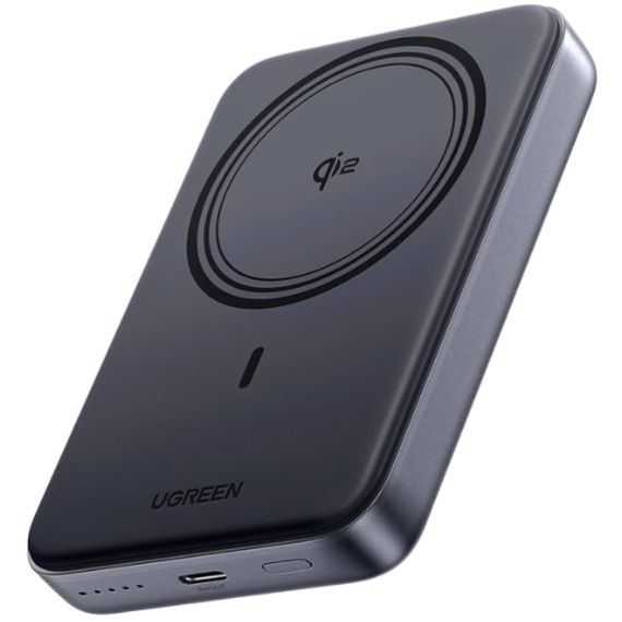 УМБ Ugreen Magnetic Wireless 10000mAh 30W QI2 USB-C In/Out (PB761) Black (45763) на малюнкі №2