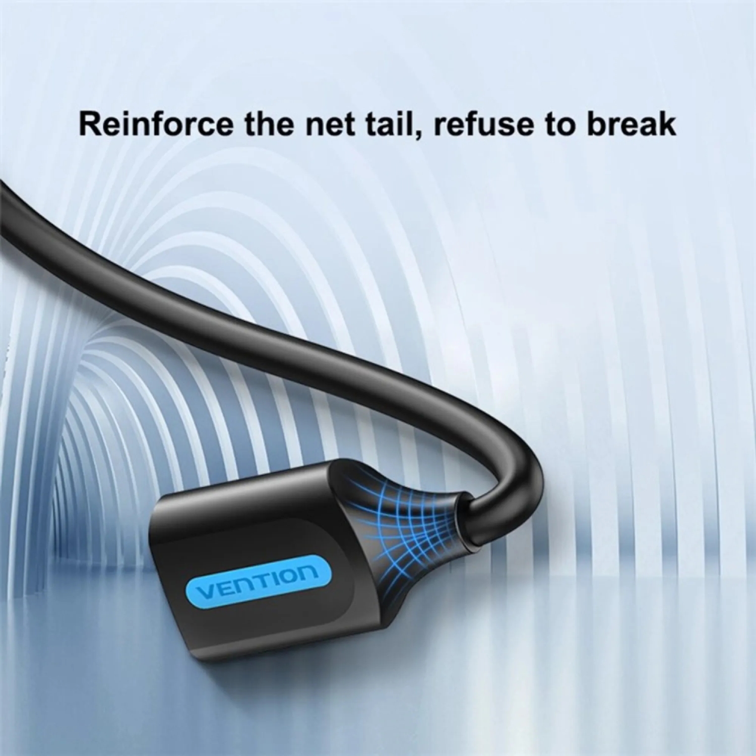 Кабель продовжувач USB 2.0 AM/AF 3.0м, PVC Type чорний,Vention (CBIBI) Чорний на малюнкі №4