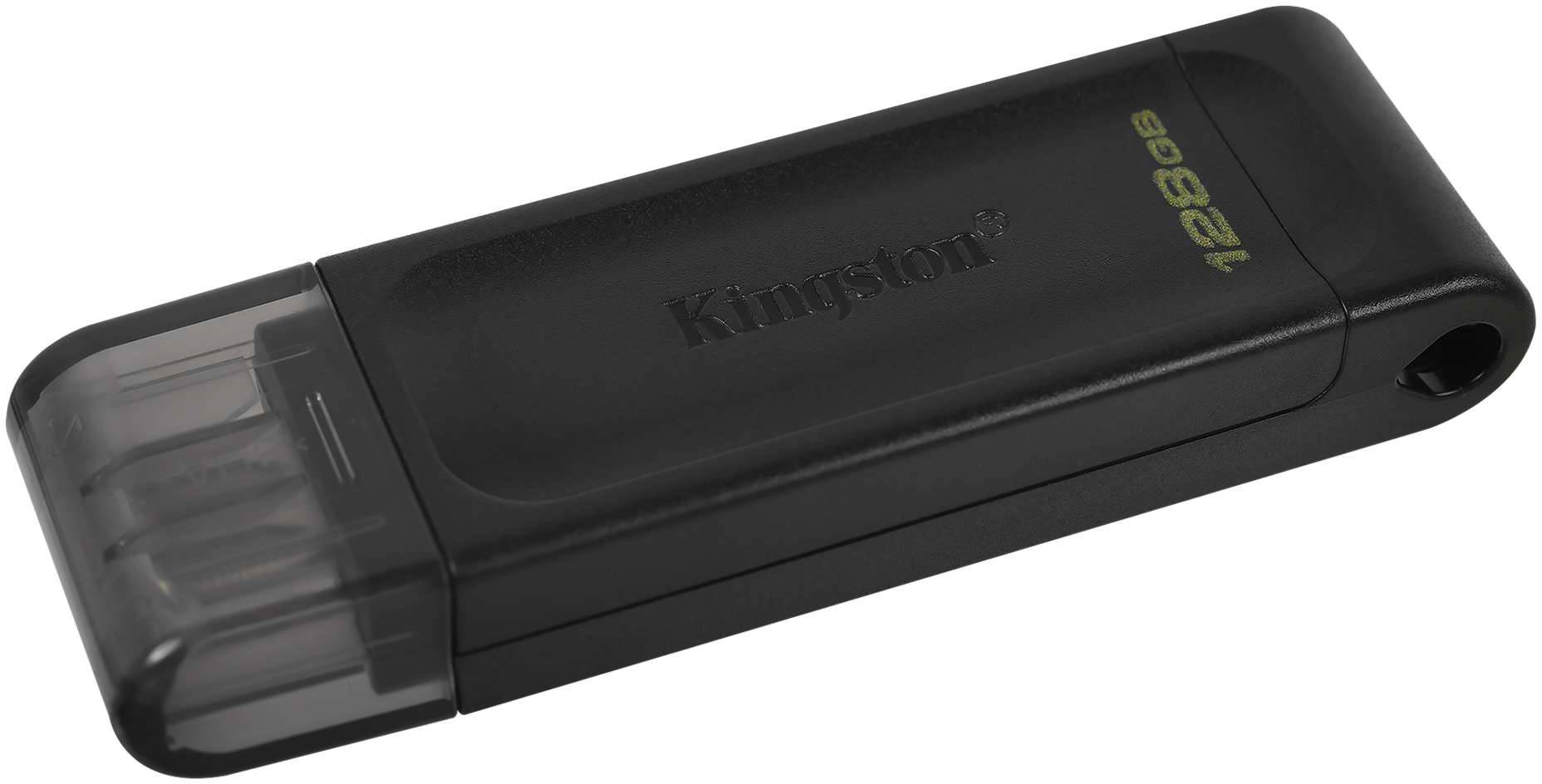 USB Flash Kingston 128GB USB-C 3.2 Gen 1 DataTraveler 70, Retail (DT70/128GB#) Чорний на малюнкі №2