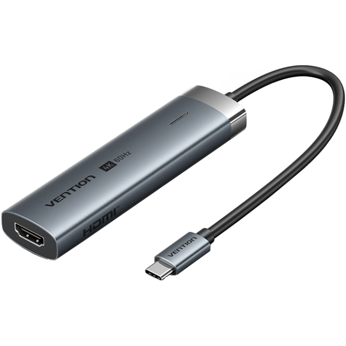 Док-станція USB3.2 Type-C -- HDMI 4K60Hz/3xUSB-A 3.0/ USB-C3.0, PD 100W 5-in-1 Vention (TGMHB) на малюнкі №1