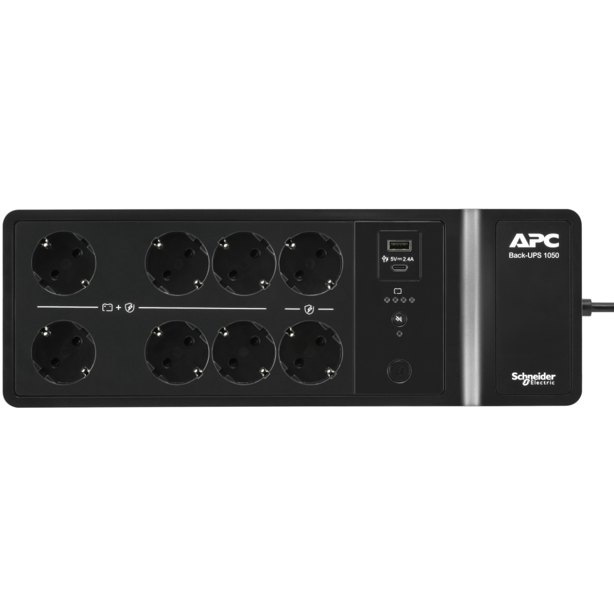 ДБЖ APC Back UPS 1050VA/600W, USB charging port, USB, 6+2 Schuko (BE1050G2-GR) на малюнкі №1