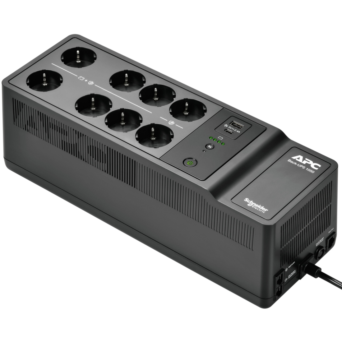 ДБЖ APC Back UPS 1050VA/600W, USB charging port, USB, 6+2 Schuko (BE1050G2-GR) на малюнкі №3