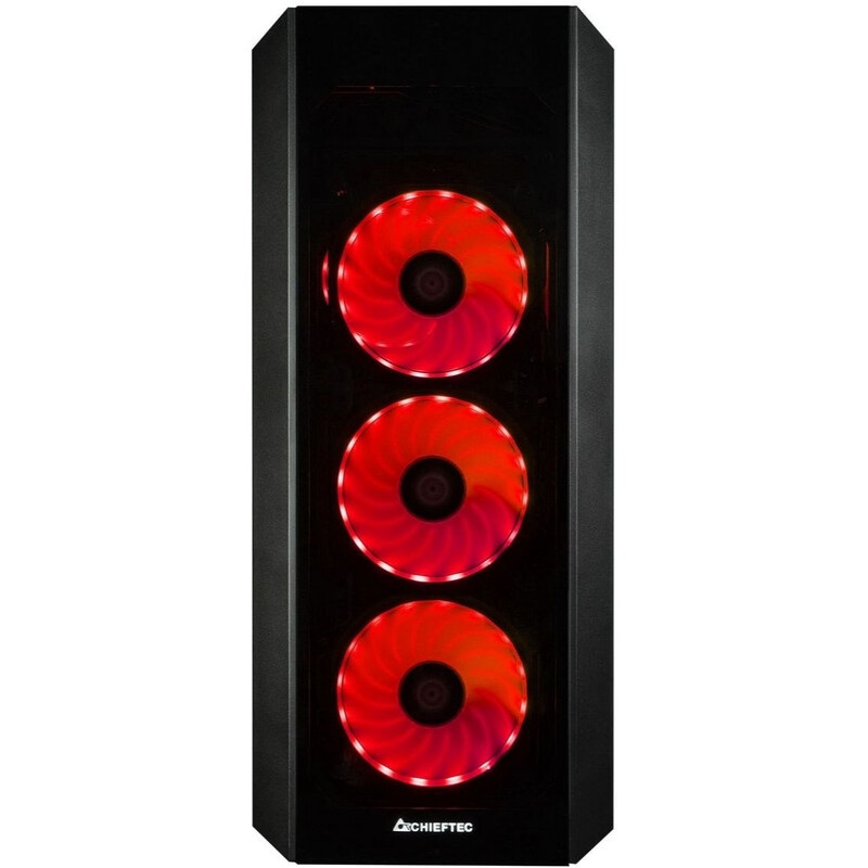Корпус Chieftec SCORPION III GL-03B-OP 4x120mm A-RGB, Type-C ATX, без БЖ, Black (GL-03B-UC-OP) Чорний на малюнкі №4