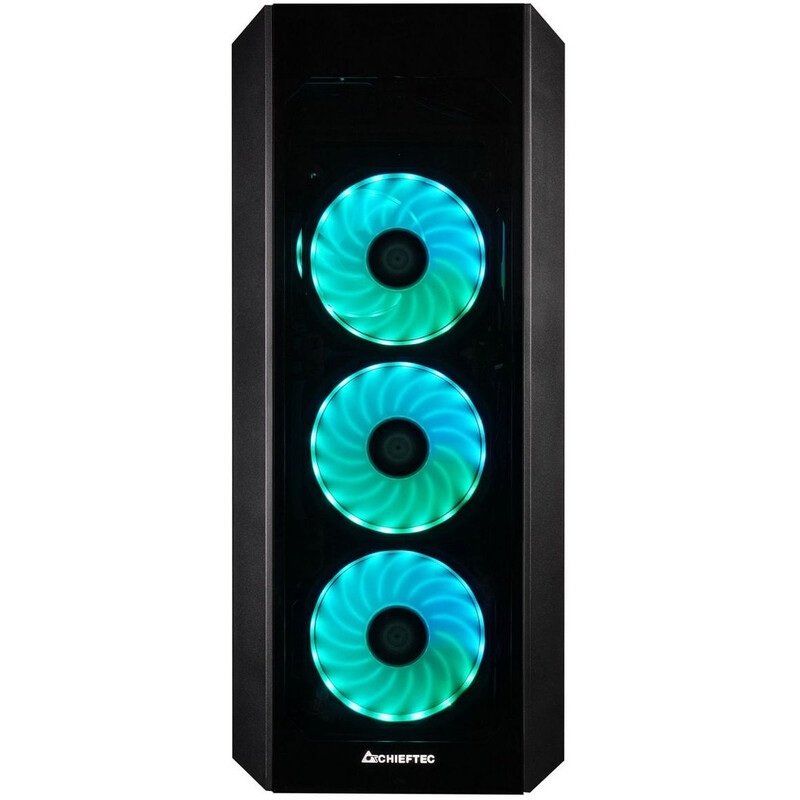 Корпус Chieftec SCORPION III GL-03B-OP 4x120mm A-RGB, Type-C ATX, без БЖ, Black (GL-03B-UC-OP) Чорний на малюнкі №5
