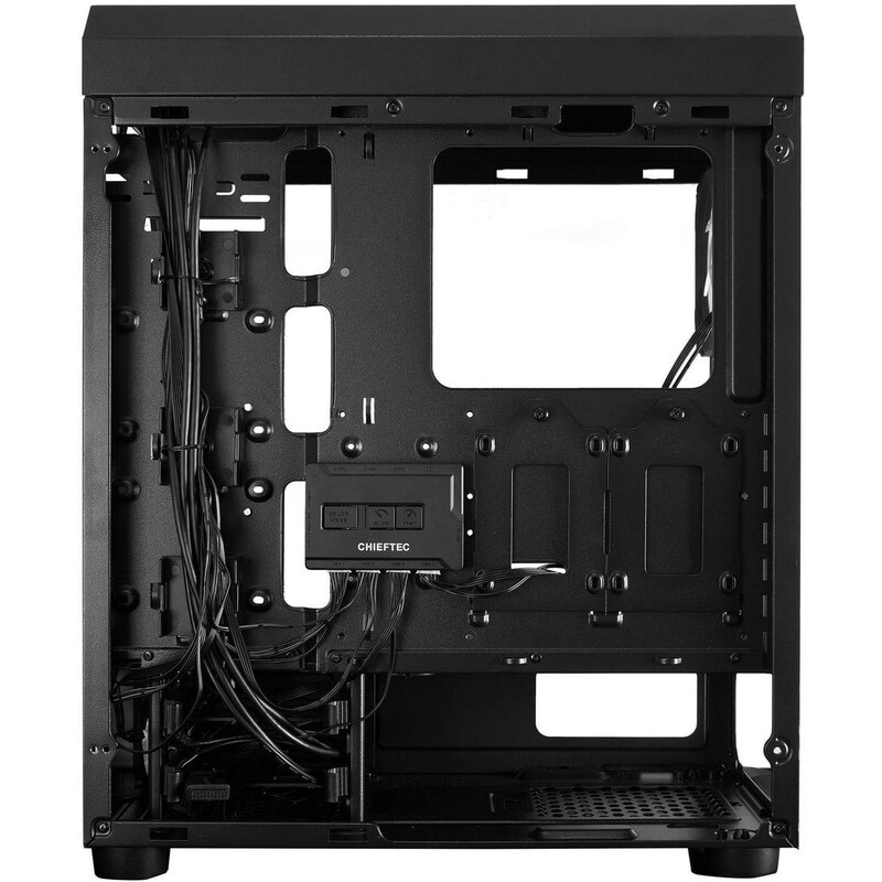 Корпус Chieftec SCORPION III GL-03B-OP 4x120mm A-RGB, Type-C ATX, без БЖ, Black (GL-03B-UC-OP) Чорний на малюнкі №10