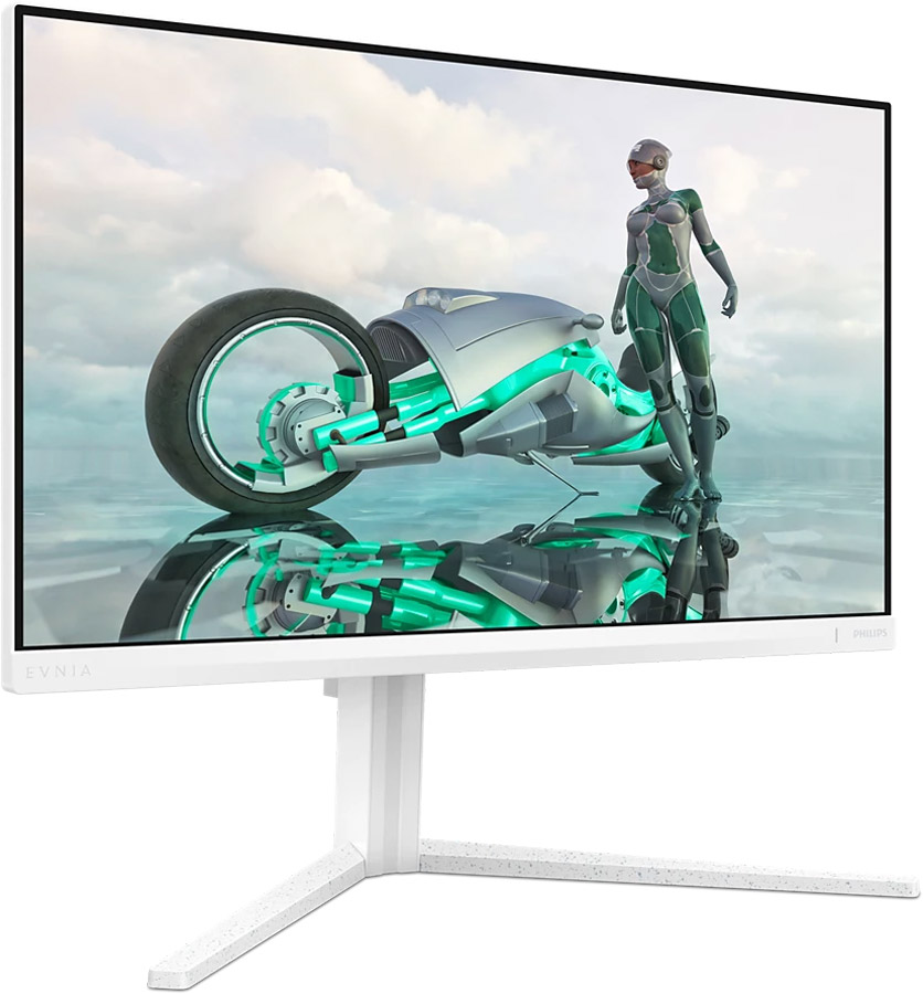 TFT 23.8 Philips 24M2N3201A, IPS, 180Hz, 0,5ms, 2xHDMI, DP, HAS, Pivot, колонки (24M2N3201A/00) Білий на малюнкі №2