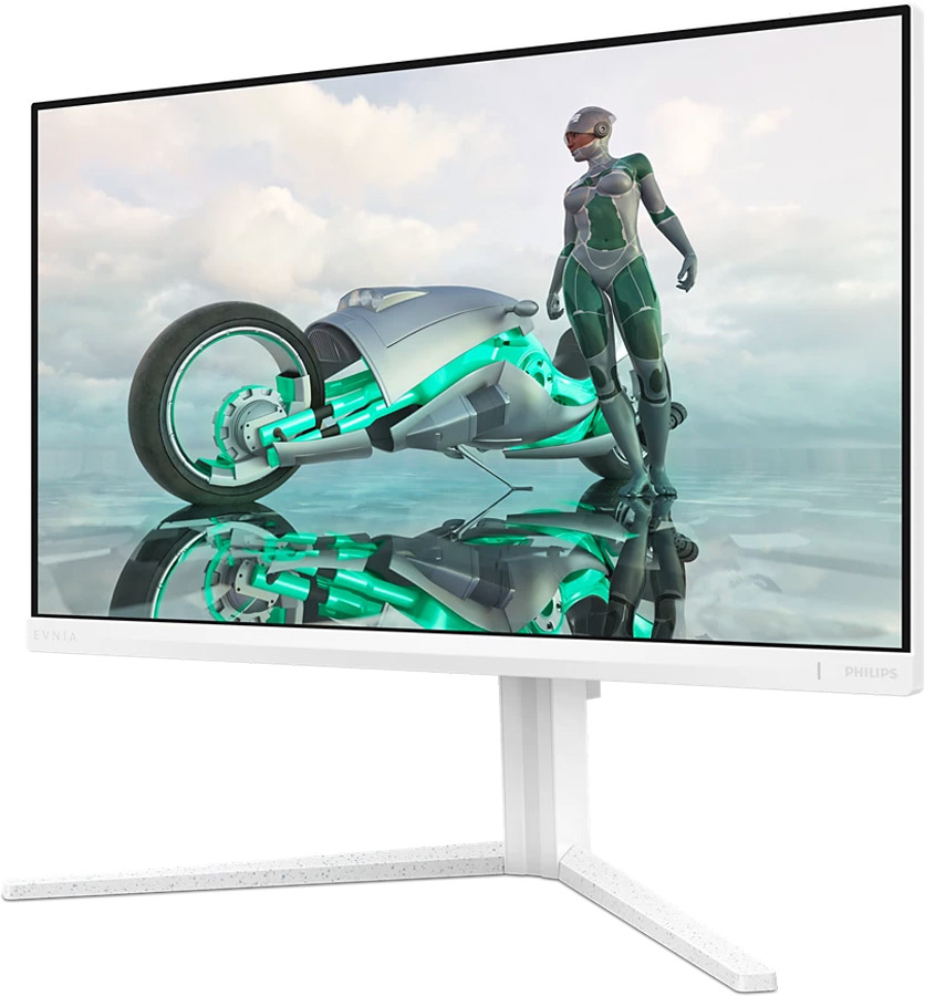 TFT 23.8 Philips 24M2N3201A, IPS, 180Hz, 0,5ms, 2xHDMI, DP, HAS, Pivot, колонки (24M2N3201A/00) Білий на малюнкі №3