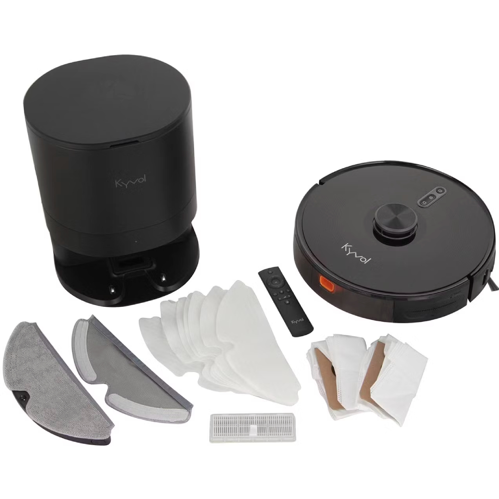 Робот пилосос Kyvol Cybovac S31 Lidar/110ml+500ml/5200 mA/3000 pa/Google Assistant,Amazon Alexa (Kyvol S31) Чорний на малюнкі №4