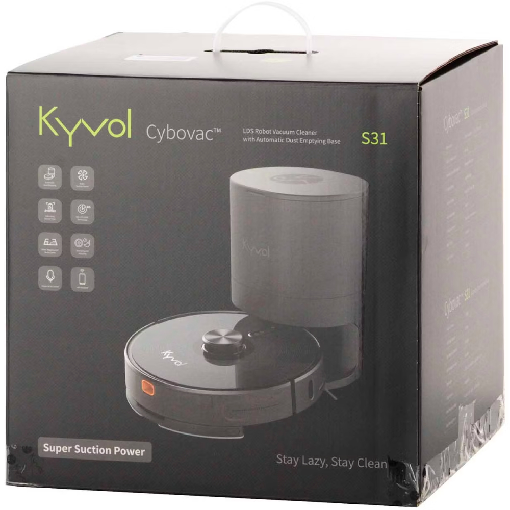 Робот пилосос Kyvol Cybovac S31 Lidar/110ml+500ml/5200 mA/3000 pa/Google Assistant,Amazon Alexa (Kyvol S31) Чорний на малюнкі №5