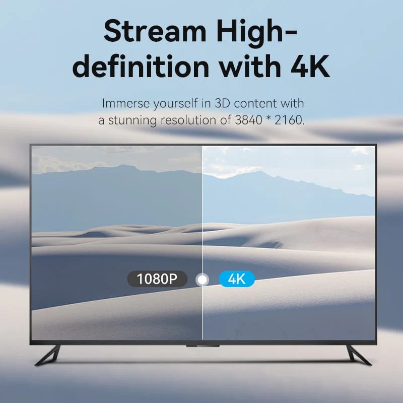 Кабель HDMI M - M, 1.5м, V2.0, 4K 60Гц, Gold-Plated, PVC Vention (VAA-M02-B150) на малюнкі №5