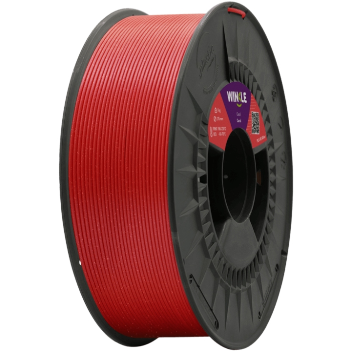 Пластик (Filament) WINKLE PLA HD 1кг, 1.75мм, блискучий (PHD01000175CORCORWNK) кораловий на малюнкі №1