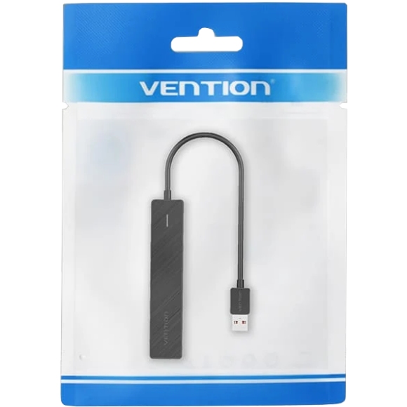 Хаб USB 3.0 - 4xUSB 3.2 Gen2, 0.15м, USB-C 10Gbps 0.15m, чорний Vention (CHOBB) на малюнкі №3