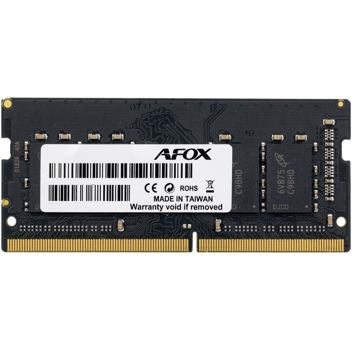 SoDIMM 8Gb DDR4 3200 MHz AFox, Retail (AFSD48PH1P#) на малюнкі №1