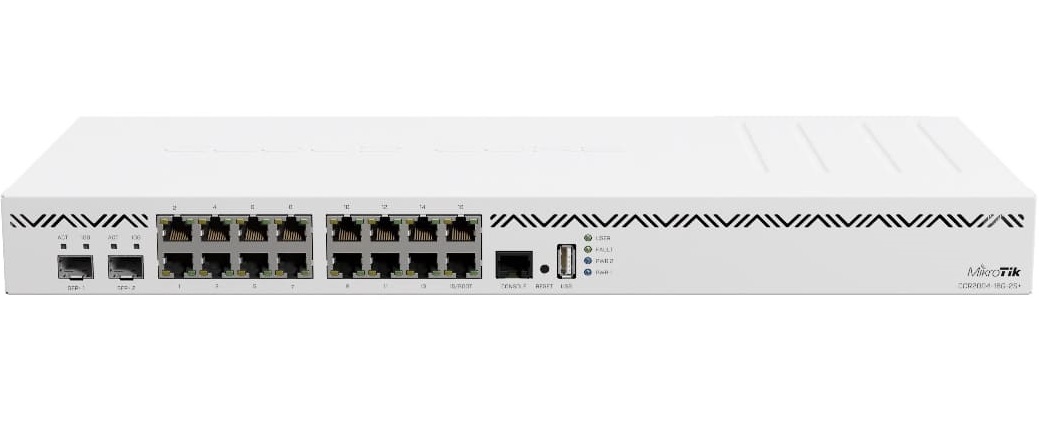 Маршрутизатор Mikrotik CCR2004-16G-2S+, Cloud Core Router 2004-16G-2S+ with RouterOS L6 license (CCR2004-16G-2S+) на малюнкі №1