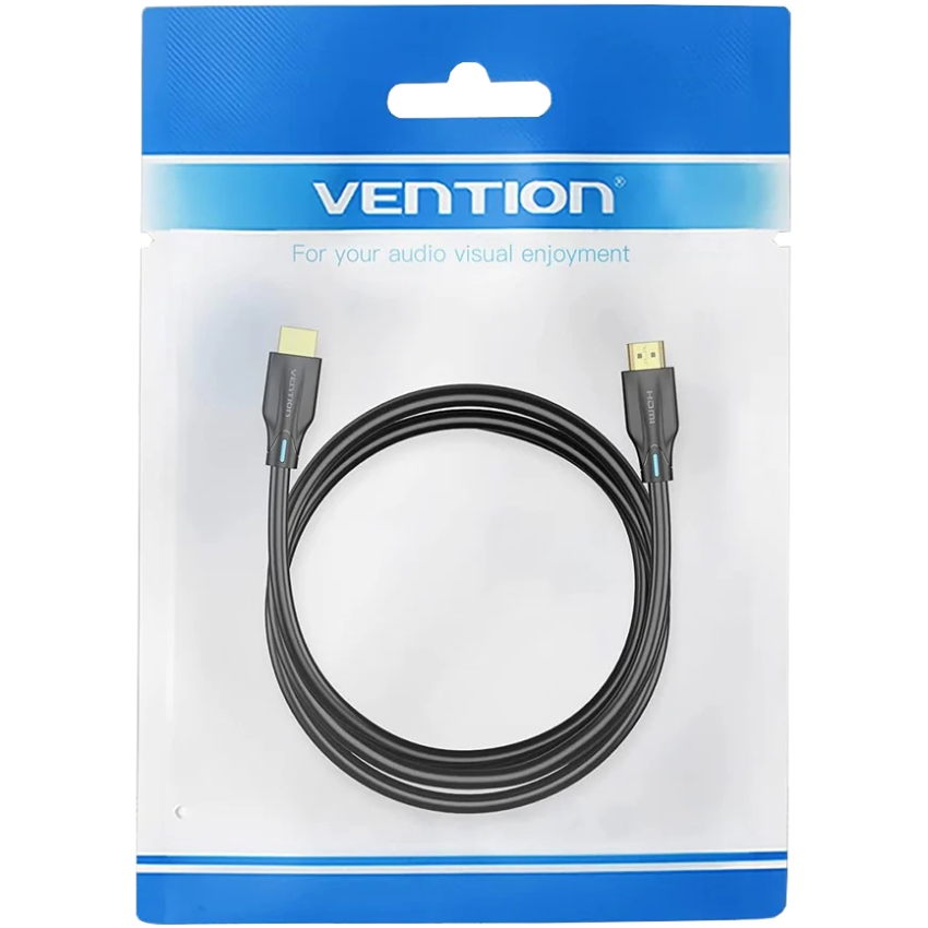 Кабель HDMI M - M, 1.0 м, V2.1, Engineering 8K 60Гц 48Gbps PVC Black Vention (AANBF) на малюнкі №2