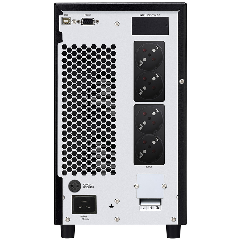 ДБЖ FSP Champ 3 kVA, Tower, Schuko (CH-1103TS), 3000VA/2700W, Online, Schuko*4,CE (PPF24A1800) на малюнкі №2