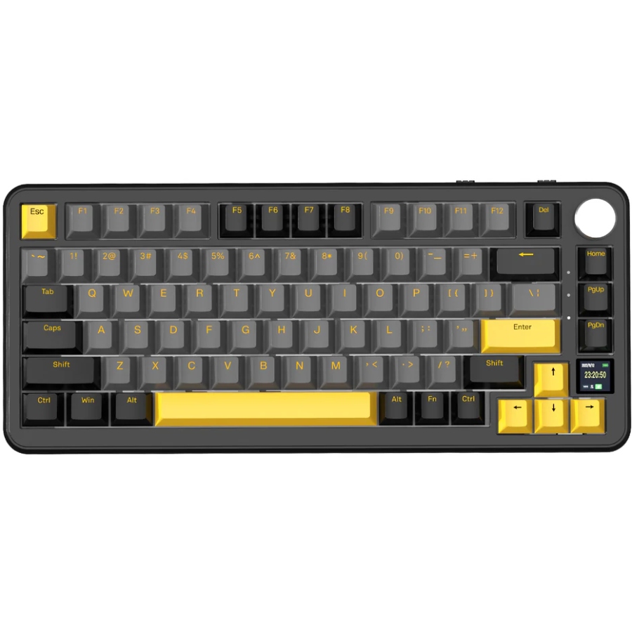 Клавіатура ігрова механічна Attack Shark X85PRO 82кл. RGB, Wireless, Star Black (X85PROSB_AS) Чорний на малюнкі №1