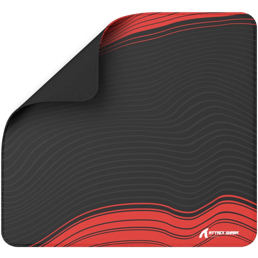 Ігрова поверхня Attack Shark CM02 450x400x4мм Contour line Black Red (CM02CLBR_AS) Чорний+червоний на малюнкі №1