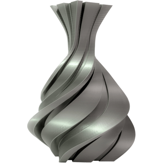 Пластик (Filament) WINKLE PLA SILK 1кг, 1.75мм, ртутно-срібний (PSI01000175PLAMERWNK) Сірий на малюнкі №3